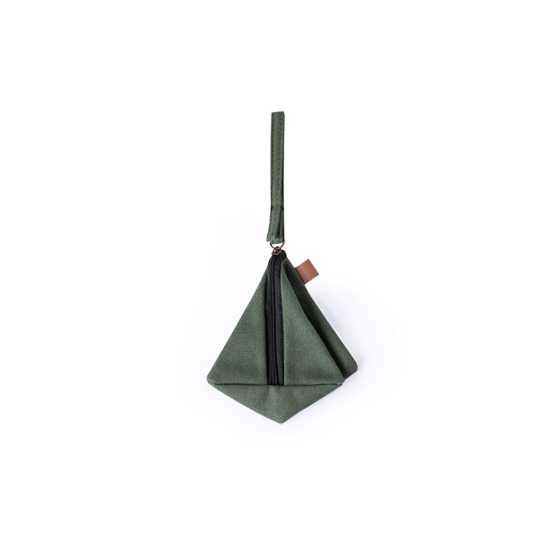 Porte Monnaie Éco-responsable Cadeau d'Entreprise Idéal - Zarynix Matières : toile Couleurs : vert accessoire événementiel uniqu
