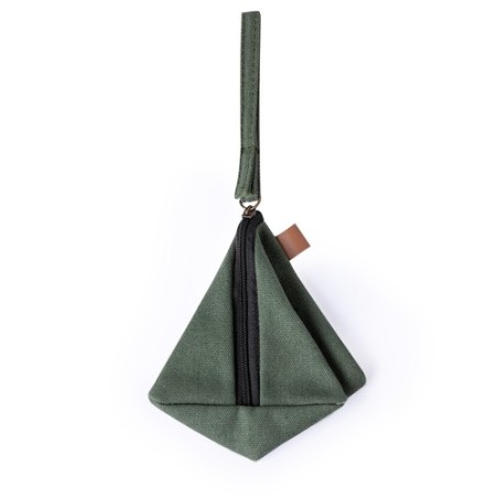 Porte Monnaie Éco-responsable Cadeau d'Entreprise Idéal - Zarynix Matières : toile Couleurs : vert accessoire événementiel uniqu