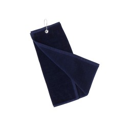 Serviette de golf personnalisée et unique pour entreprise Tarkyl Matières : coton Couleurs : vert foncé goodies entreprise desig