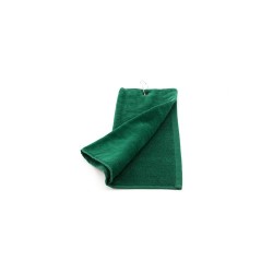 Serviette de golf personnalisée et unique pour entreprise Tarkyl Matières : coton Couleurs : noir personnalisation rapide en Fra