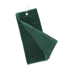 Serviette de golf personnalisée et unique pour entreprise Tarkyl Matières : coton Couleurs : noir personnalisation rapide en Fra