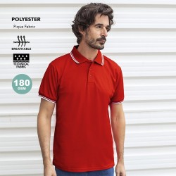 Polo personnalisé pas cher idéal pour vous - Tecnic Zawak Matières : polyester Taille textile : XXL Couleurs : bleu marquage las