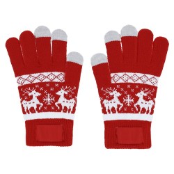 Gant tactile personnalisé pas cher Kainex Matières : acrylique Couleurs : rouge