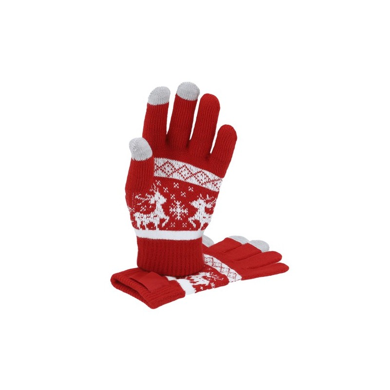 Gant tactile personnalisé pas cher Kainex Matières : acrylique Couleurs : rouge cadeau entreprise pas cher