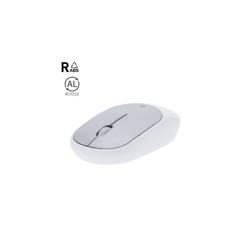 Souris personnalisée pas cher Doryt RCS Matières : aluminium recyclé  Couleurs : argenté personnalisable avec votre logo
