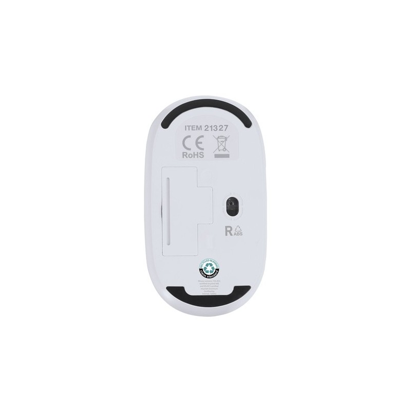 Souris personnalisée pas cher Doryt RCS Matières : aluminium recyclé  Couleurs : argenté impression haute définition