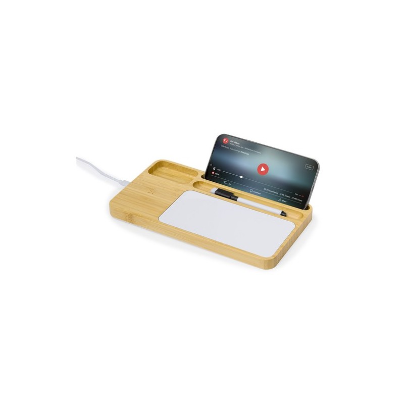 Chargeur Éco-responsable Multifonction Organiseur Lautrec Matières : bambou marquage laser ultra précis