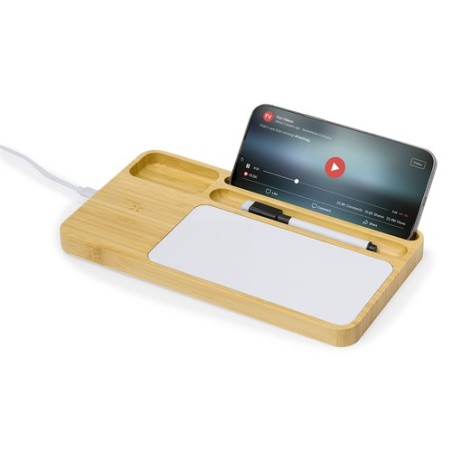 Chargeur Éco-responsable Multifonction Organiseur Lautrec Matières : bambou marquage laser ultra précis