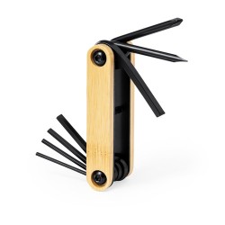 Outil de Poche Multifonction Personnalisé Ruselton Matières : bambou goodies publicitaire événementiel