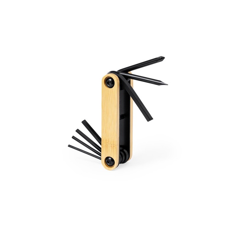 Outil de Poche Multifonction Personnalisé Ruselton Matières : bambou goodies publicitaire événementiel