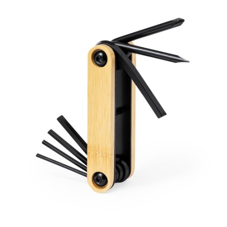 Outil de Poche Multifonction Personnalisé Ruselton Matières : bambou goodies publicitaire événementiel