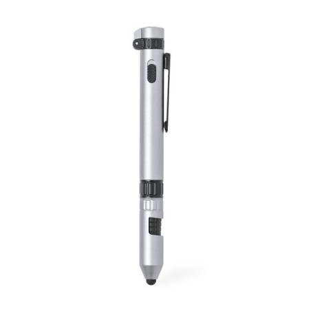 Stylo Multifonction Personnalisé Pratique Innovant Posdan Couleurs : argenté cadeau entreprise pas cher