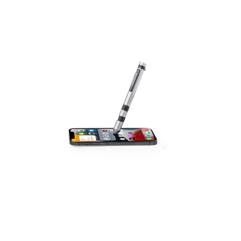 Stylo Multifonction Personnalisé Pratique Innovant Posdan Couleurs : argenté impression haute définition