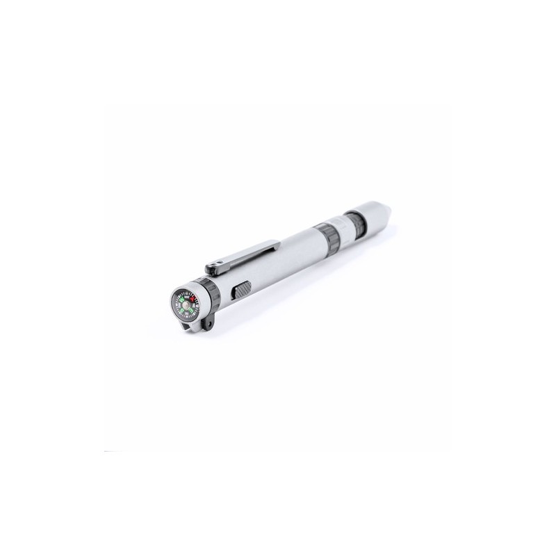 Stylo Multifonction Personnalisé Pratique Innovant Posdan Couleurs : argenté marquage laser ultra précis