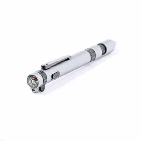 Stylo Multifonction Personnalisé Pratique Innovant Posdan Couleurs : argenté marquage laser ultra précis
