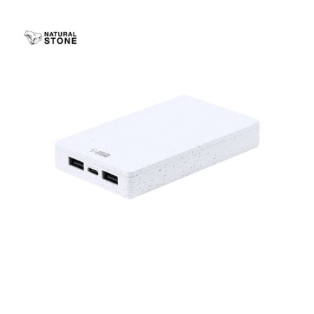 Power Bank Éco-responsable 5000 mAh Personnalisée pas cher Noiman Matières : ABS Couleurs : blanc personnalisable avec votre log