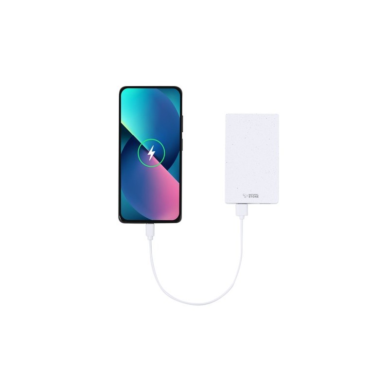 Power Bank Éco-responsable 5000 mAh Personnalisée pas cher Noiman Matières : ABS Couleurs : blanc impression haute définition