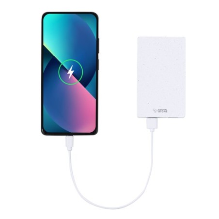 Power Bank Éco-responsable 5000 mAh Personnalisée pas cher Noiman Matières : ABS Couleurs : blanc impression haute définition
