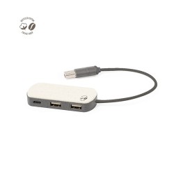 Port USB Éco-responsable Personnalisé High-Tech pas cher - Nylox Matières : coton recyclé Couleurs : marron 2