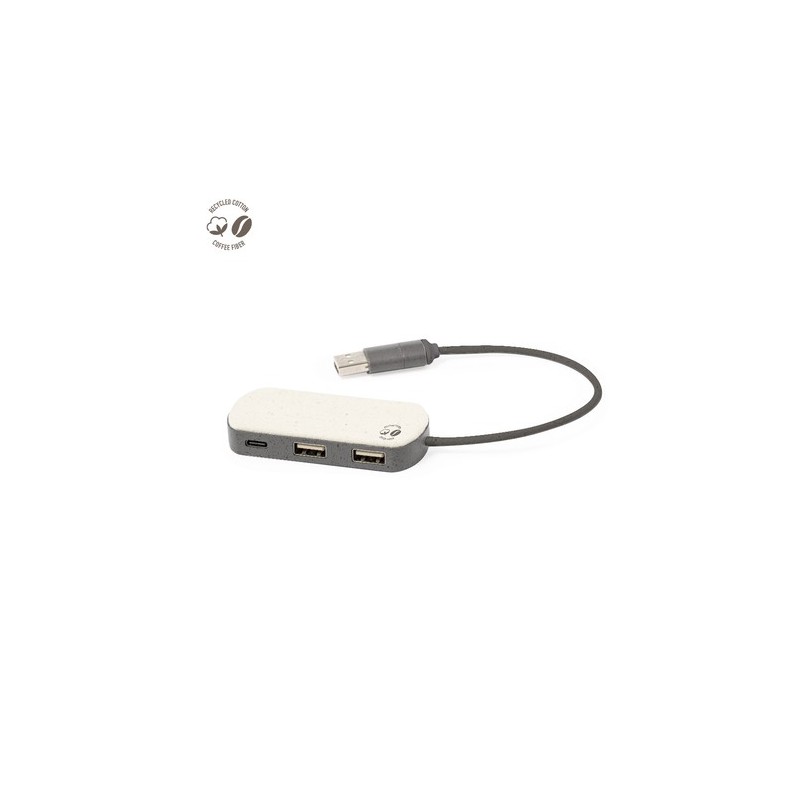 Port USB Éco-responsable Personnalisé High-Tech pas cher - Nylox Matières : coton recyclé Couleurs : marron personnalisable avec