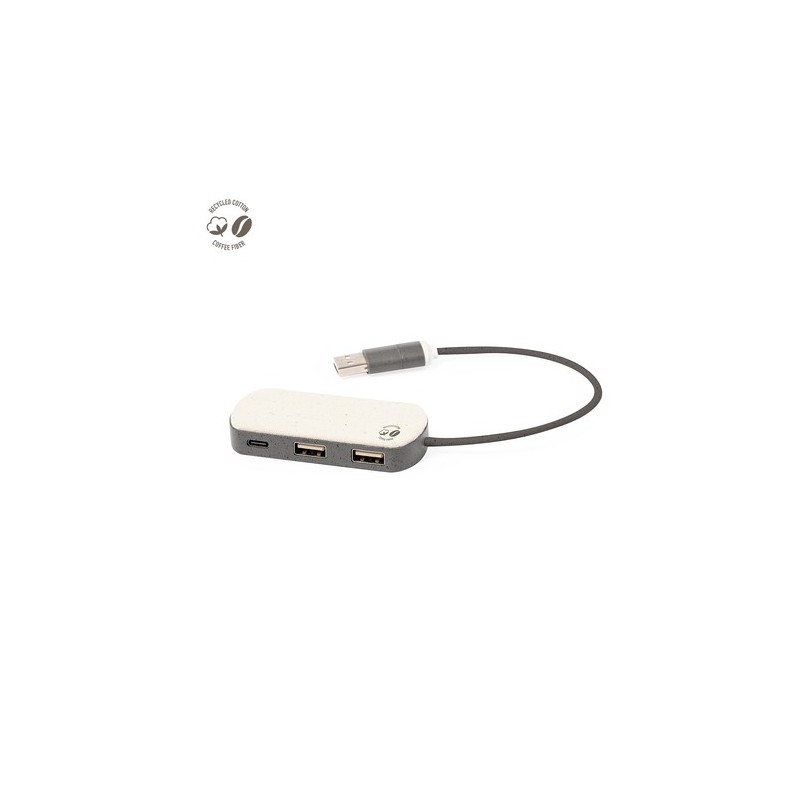 Port USB Éco-responsable Personnalisé High-Tech pas cher - Nylox Matières : coton recyclé Couleurs : marron cadeau entreprise pa