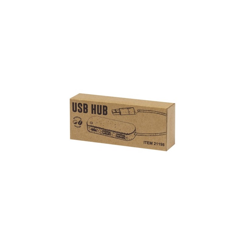 Port USB Éco-responsable Personnalisé High-Tech pas cher - Nylox Matières : coton recyclé Couleurs : marron cadeau collaborateur