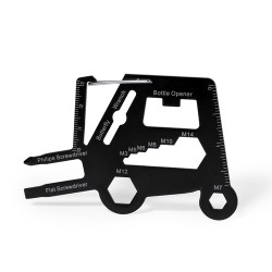 Outils Personnalisés de Poche Multi Telep Matières : acier inoxydable Couleurs : noir cadeau entreprise pas cher