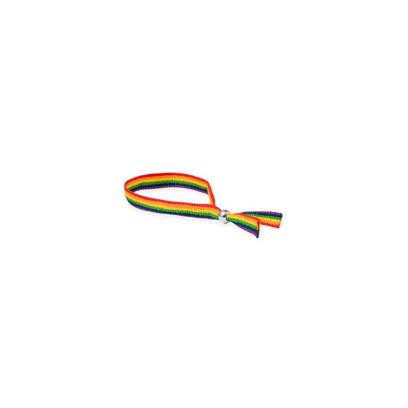 Bracelet Personnalisé Événementiel Jabisk Matières : polyester Couleurs : rainbow personnalisable avec votre logo