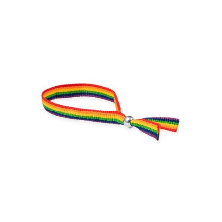 Bracelet Personnalisé Événementiel Jabisk Matières : polyester Couleurs : rainbow personnalisable avec votre logo