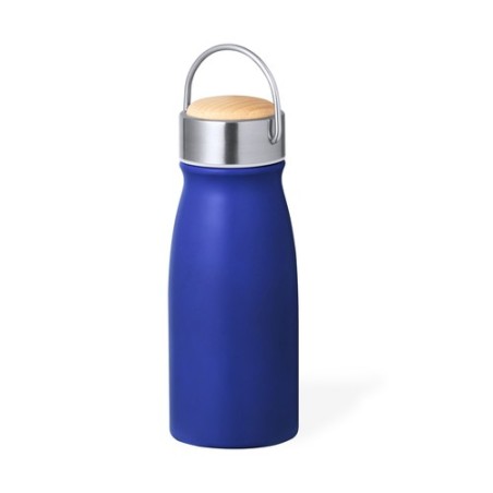 Bouteille Isotherme Personnalisée Design Thermique Barns Matières : bois Couleurs : argenté objet publicitaire robuste