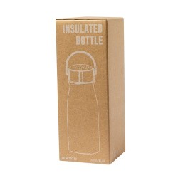Bouteille Isotherme Personnalisée Design Thermique Barns Matières : bois Couleurs : blanc cadeau entreprise pas cher