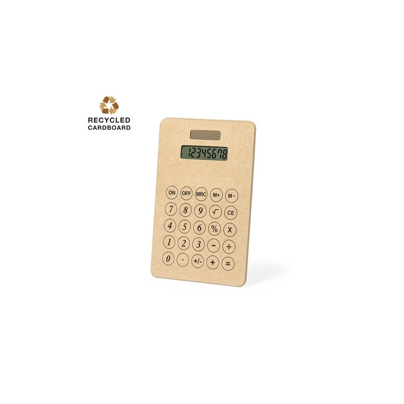 Calculatrice Éco-responsable Solaire Personnalisée - Vulcano Matières : carton recyclé