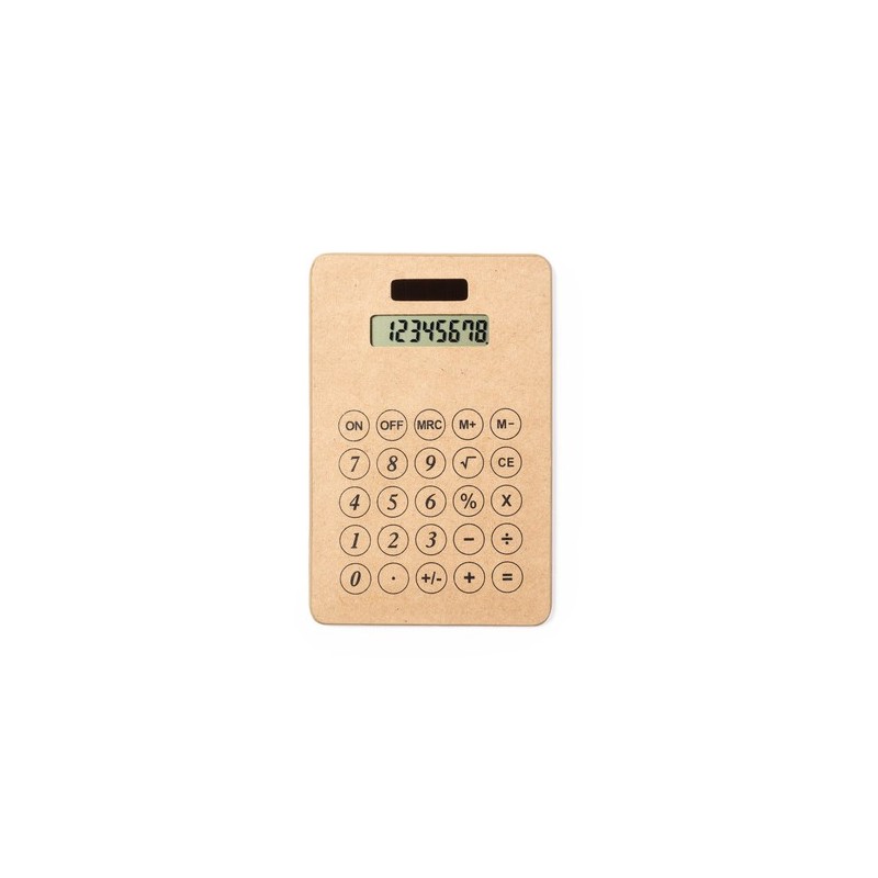 Calculatrice Éco-responsable Solaire Personnalisée - Vulcano Matières : carton recyclé personnalisable avec votre logo
