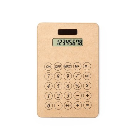 Calculatrice Éco-responsable Solaire Personnalisée - Vulcano Matières : carton recyclé personnalisable avec votre logo