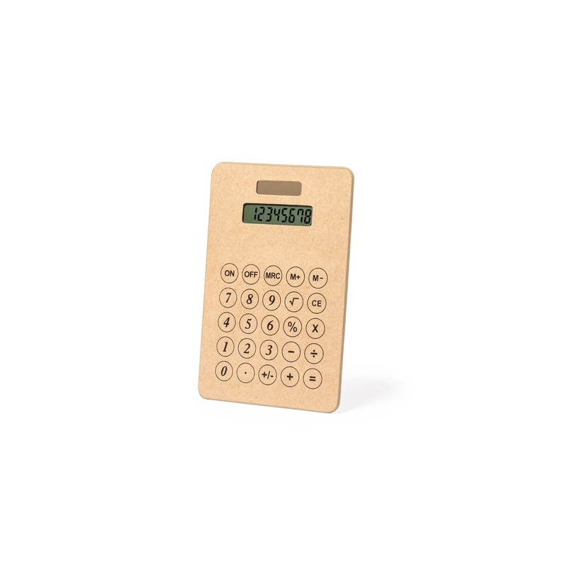 Calculatrice Éco-responsable Solaire Personnalisée - Vulcano Matières : carton recyclé cadeau entreprise pas cher