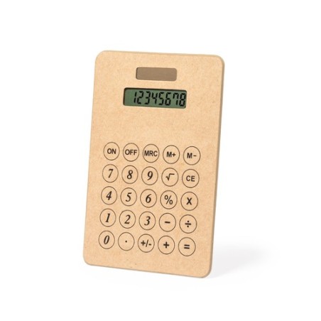 Calculatrice Éco-responsable Solaire Personnalisée - Vulcano Matières : carton recyclé cadeau entreprise pas cher