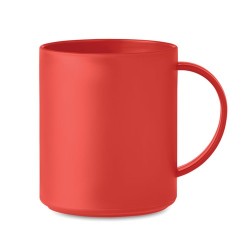 Tasse réutilisable  300 ml personnalisée - MONDAY Matières : polypropylène (PP) Couleurs : rouge