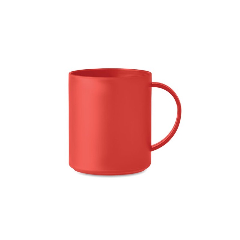Tasse réutilisable  300 ml personnalisée - MONDAY Matières : polypropylène (PP) Couleurs : rouge