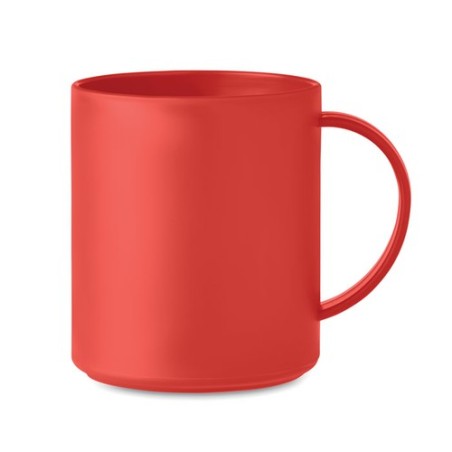 Tasse réutilisable  300 ml personnalisée - MONDAY Matières : polypropylène (PP) Couleurs : rouge