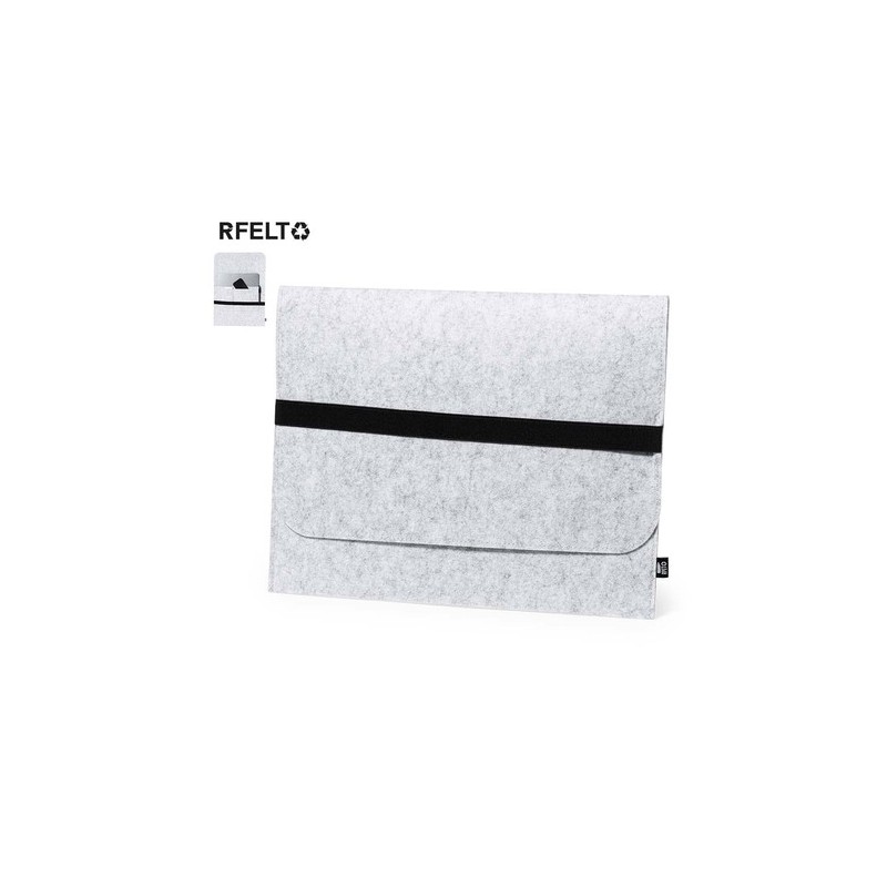 Housse Éco-responsable Personnalisée pour Ordinateur Portable - Riley Matières : PET recyclé Couleurs : gris personnalisable ave