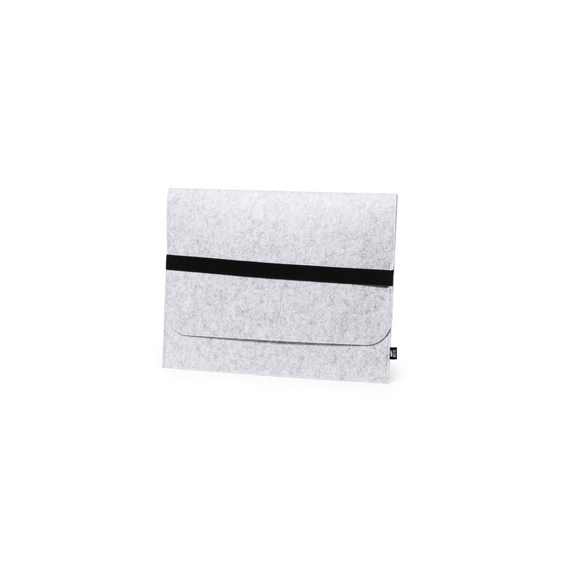Housse Éco-responsable Personnalisée pour Ordinateur Portable - Riley Matières : PET recyclé Couleurs : gris marquage laser ultr