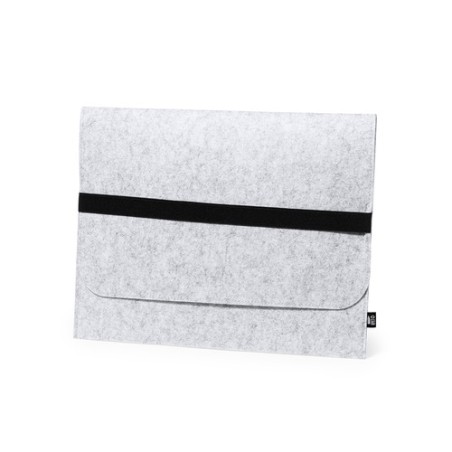 Housse Éco-responsable Personnalisée pour Ordinateur Portable - Riley Matières : PET recyclé Couleurs : gris marquage laser ultr