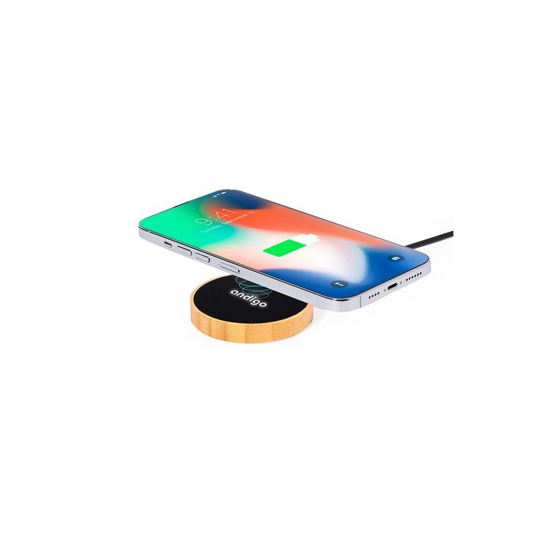 Chargeur sans fil Beckett en bambou élégant