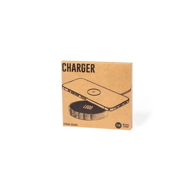 Chargeur sans fil Beckett en bambou élégant