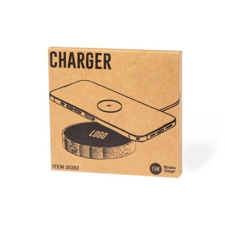 Chargeur sans fil Beckett en bambou élégant