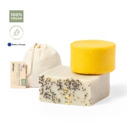 Set de Savon et Shampooing Végétalien Personnalisé Pas Cher - Mionca