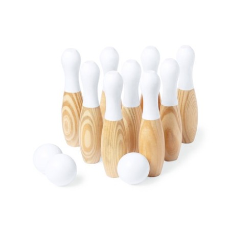 Jeu de Bowling Spare Personnalisé - Cadeau d'Entreprise Unique Matières : bois personnalisable avec votre logo