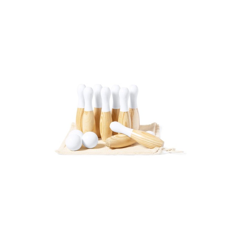 Jeu de Bowling Spare Personnalisé - Cadeau d'Entreprise Unique Matières : bois marquage laser ultra précis