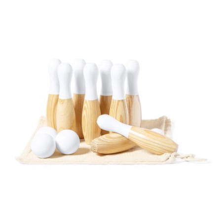 Jeu de Bowling Spare Personnalisé - Cadeau d'Entreprise Unique Matières : bois marquage laser ultra précis