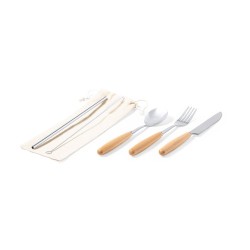 Ménagère Éco-responsable Personnalisée pas cher - Couverts Set Basuky Matières : bois 2